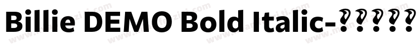 Billie DEMO Bold Italic字体转换